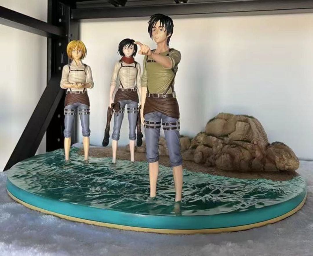 進撃の巨人 ミカサ エレン 3体 ガレージキット ガレキ スタチュー⑧