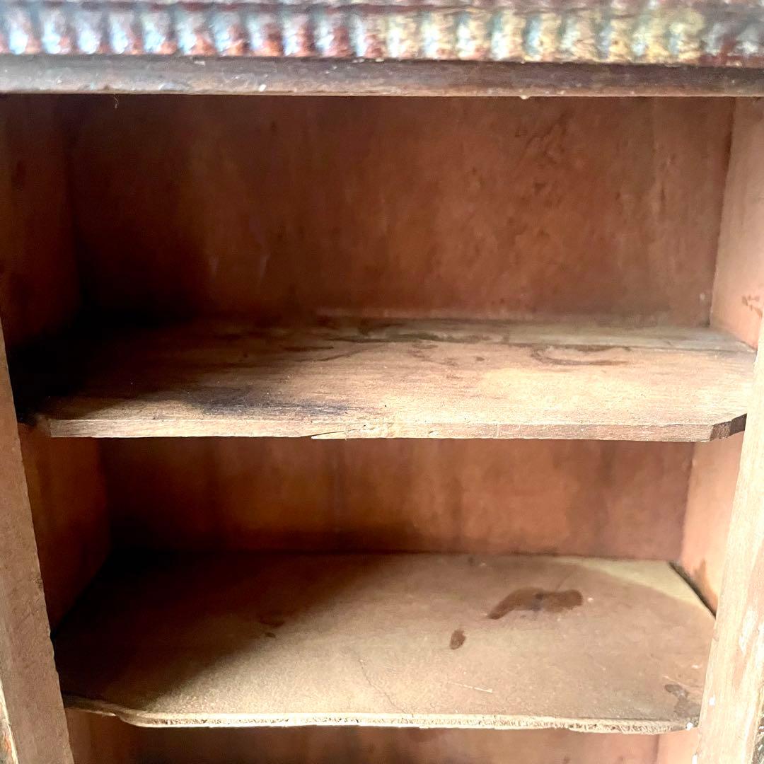 ドールキャビネット　フランスアンティーク　カップボード　ディネット　引き出し付き