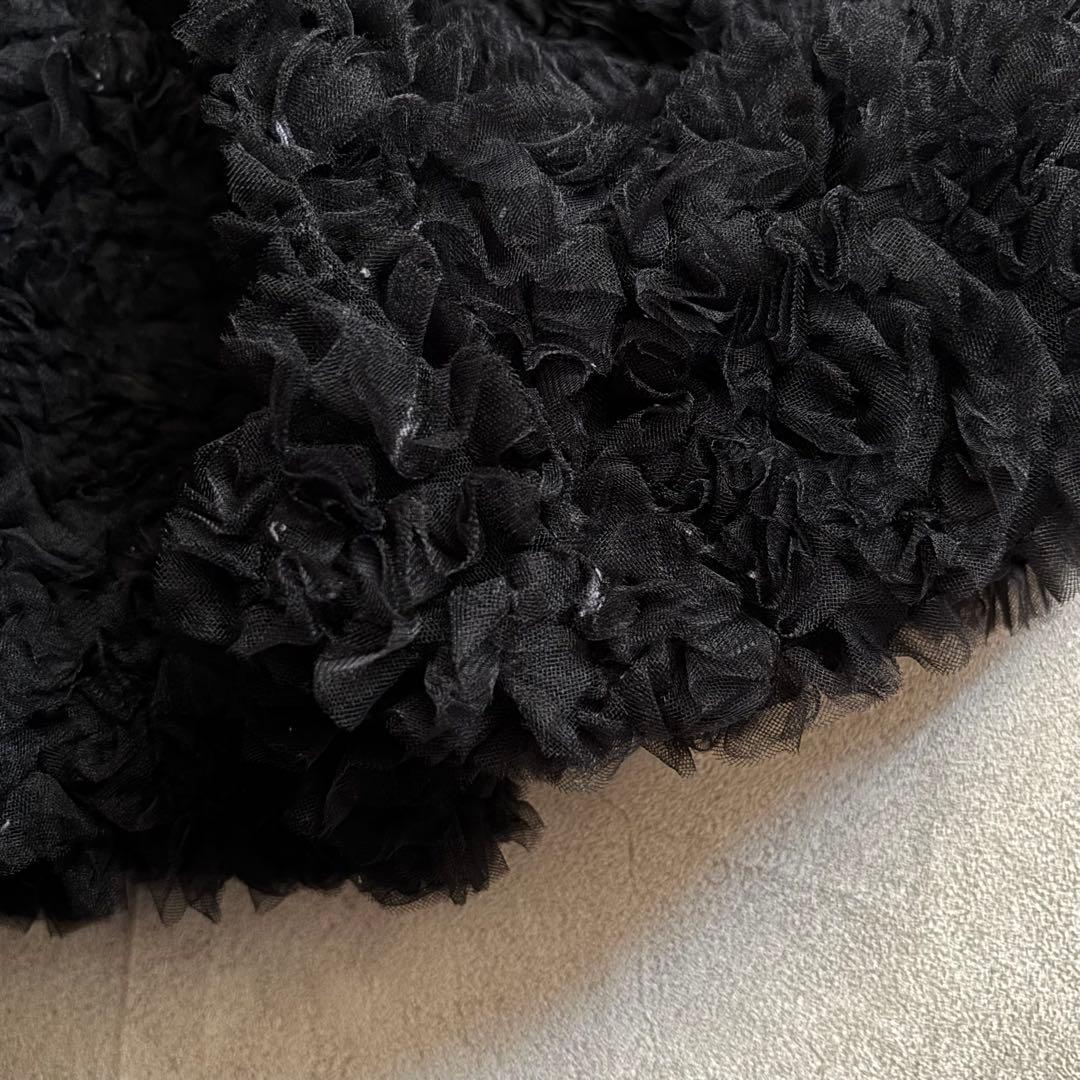 POPPY TULLE BALLOON TUNIC BLACK あさぎーにょ