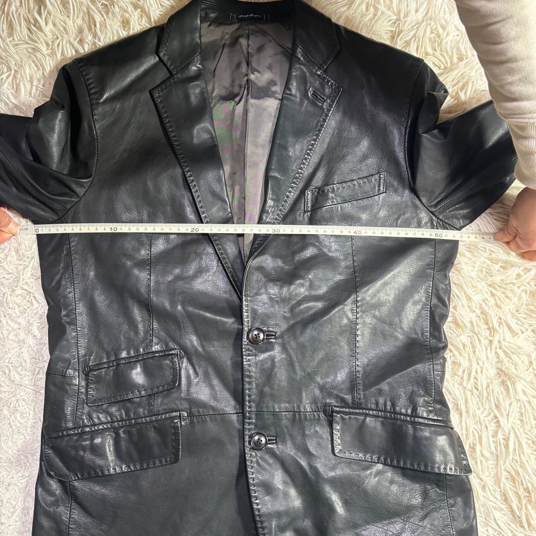 DURBAN ダーバン　カウレザー　テーラードジャケット　ブラック　M