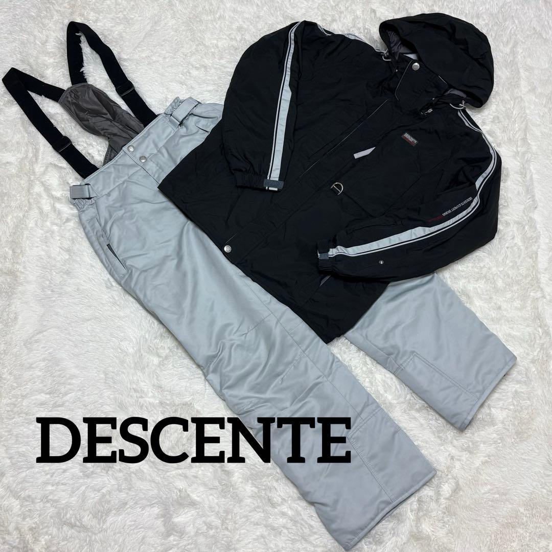 美品 DESCENTE スキーウェア 上下セット Lサイズ 【E-32】