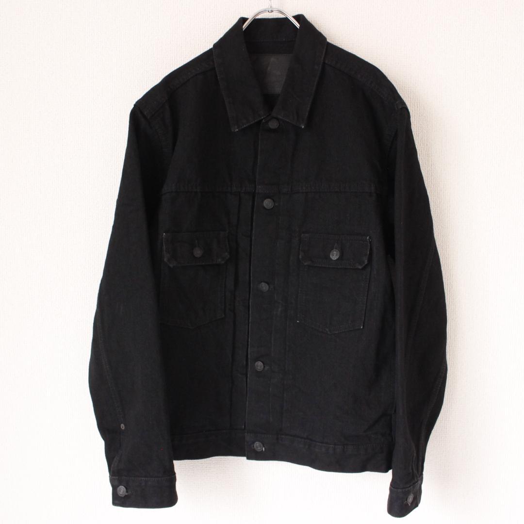 【美品】MOMOTARJEANS 2ndタイプ ブラックデニムジャケット L