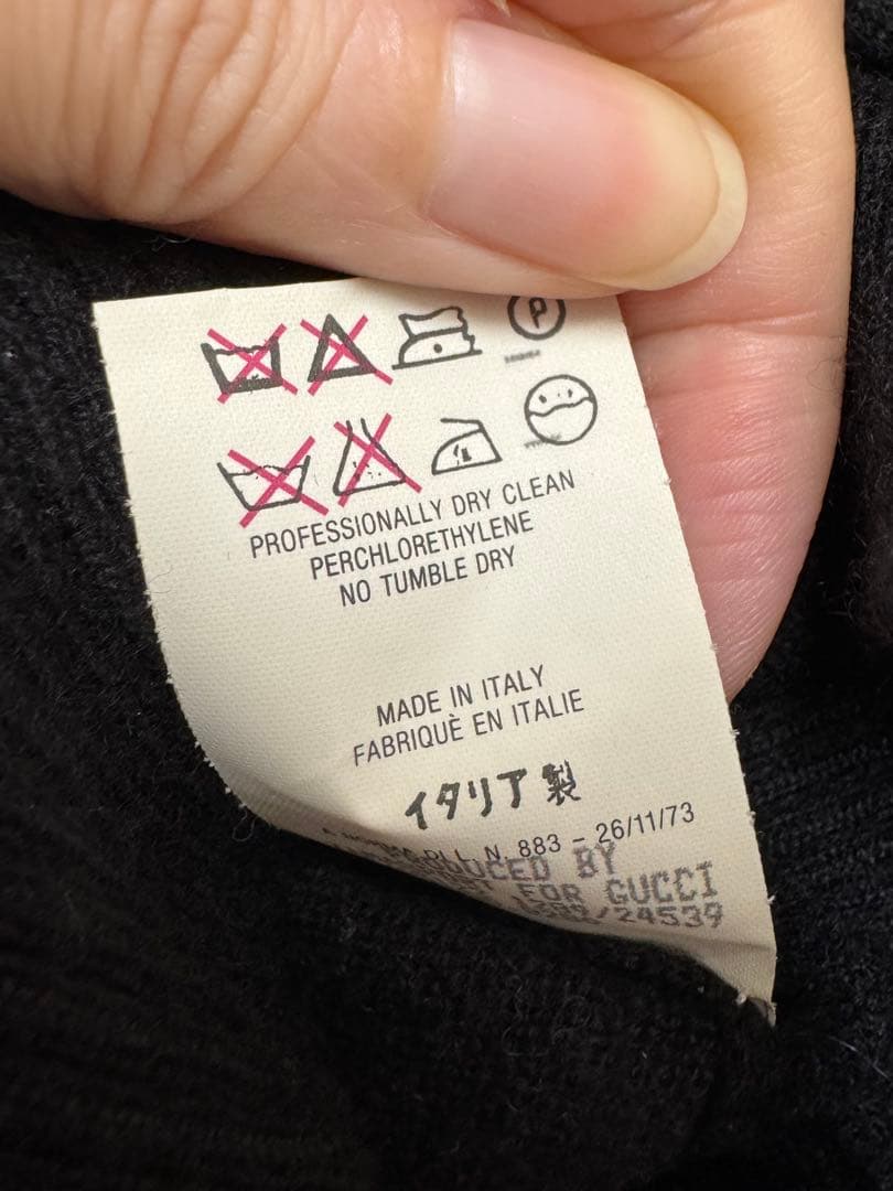 ヴィンテージ　グッチ　アンサンブル　トップス　カシミア　ブラック