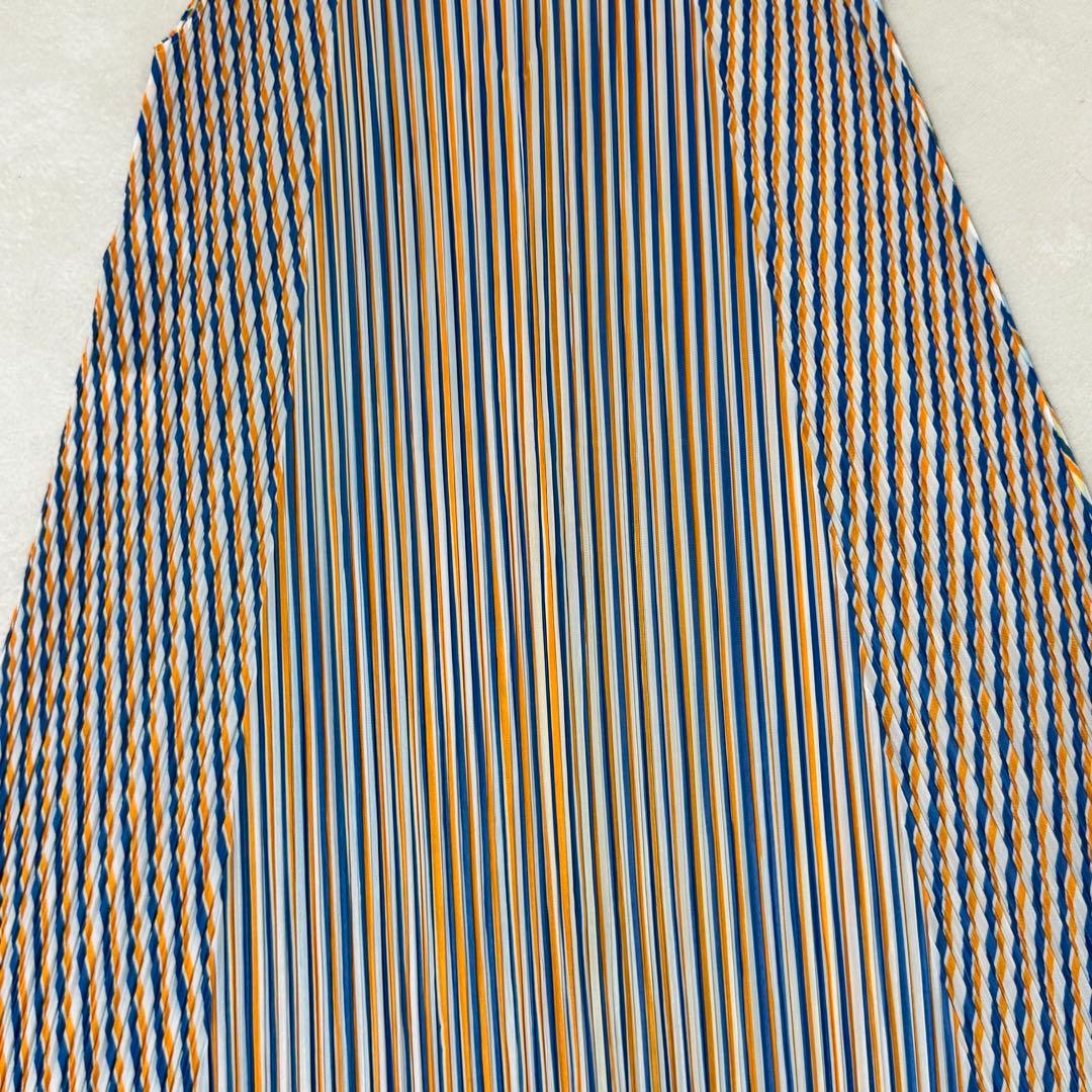 新品✨PLEATS PLEASE 斜めプリーツ　ワンピース　マルチカラー