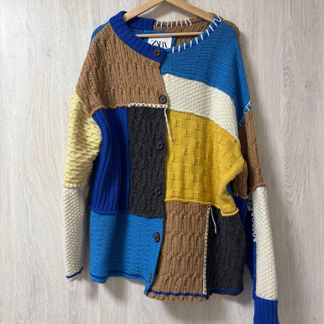 zara ADER error　パッチワークカーディガン