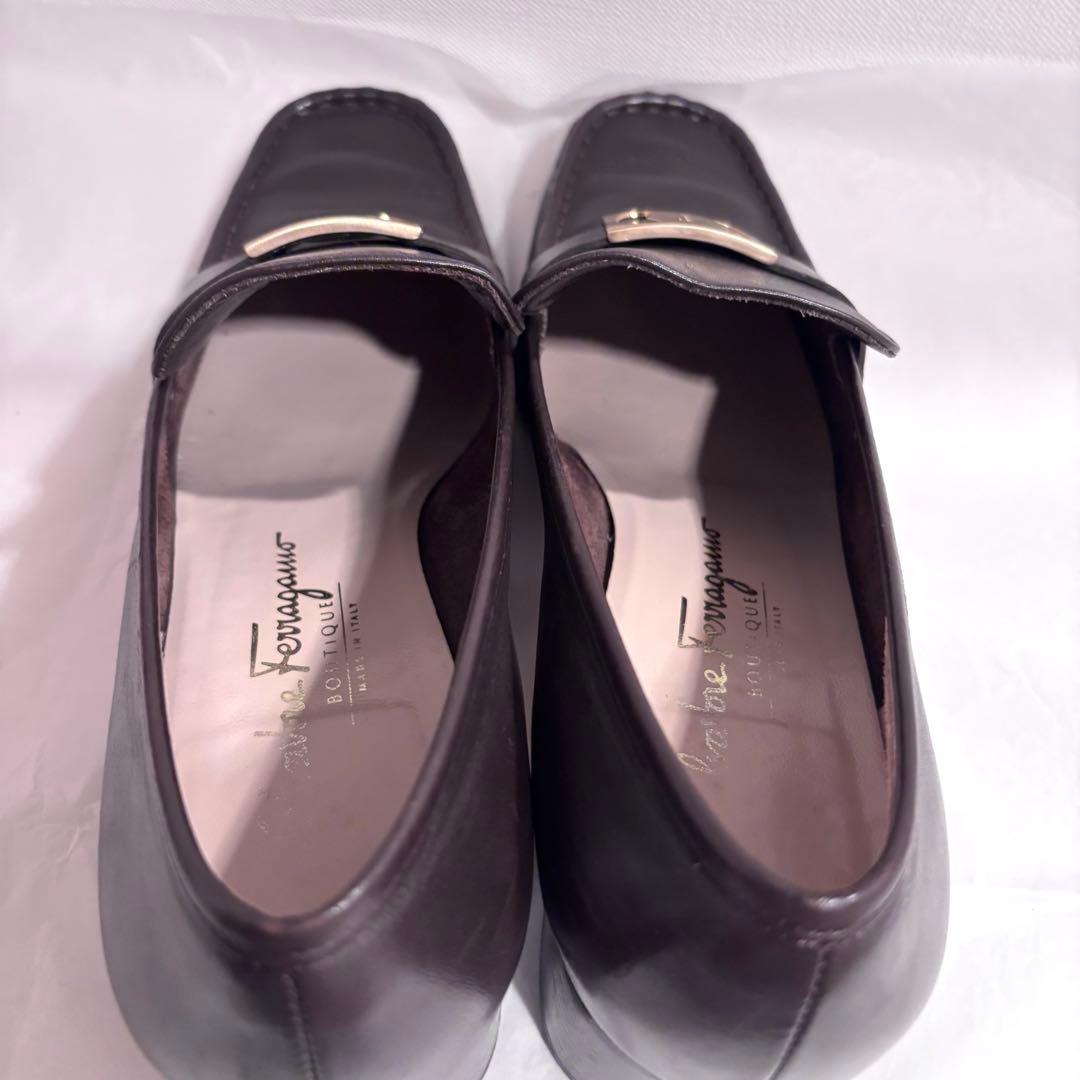 訳ありFerragamo フェラガモ レディース25cm マスタングカーフ