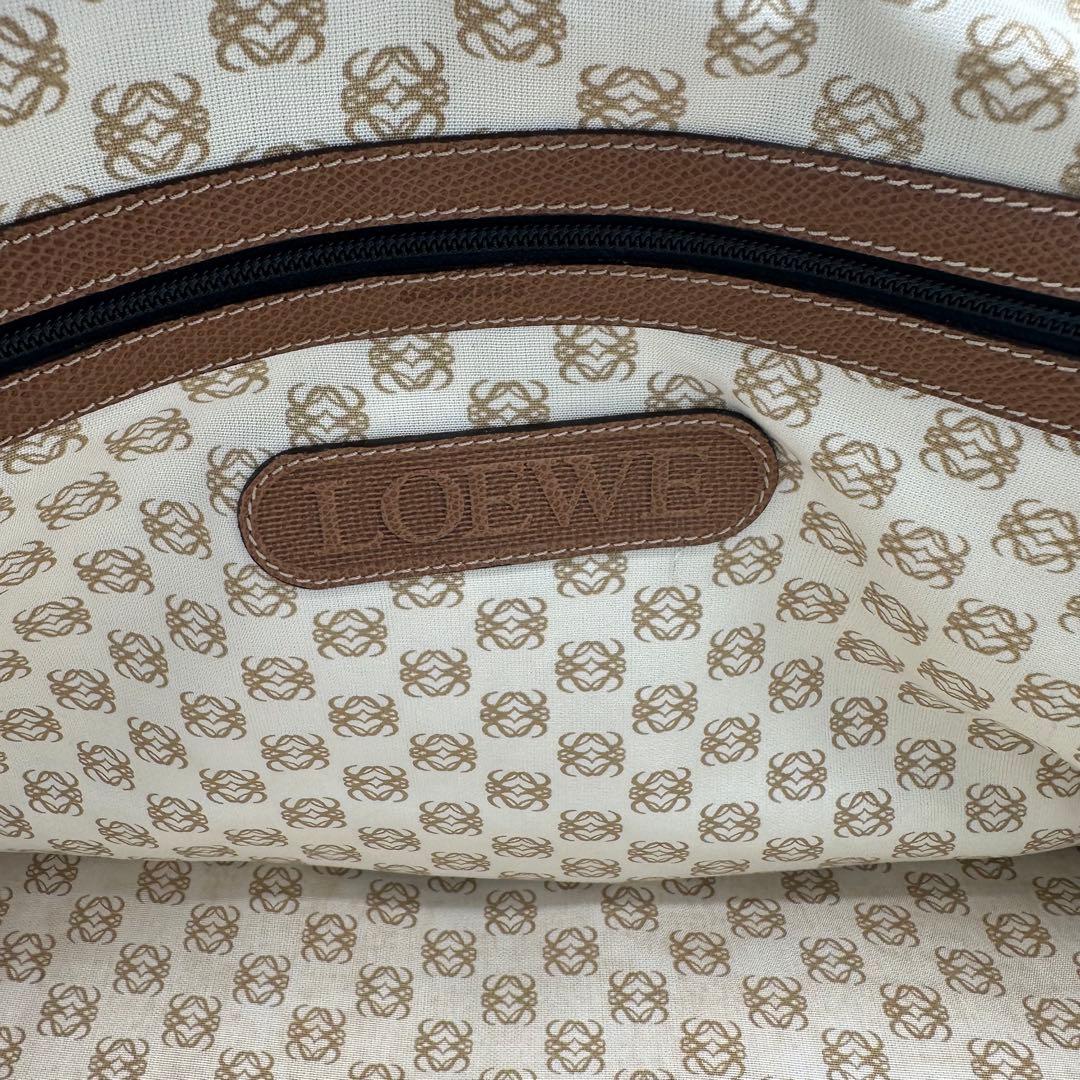 LOEWE ロエベ トラベル ビジネスバッグ レザー 鍵付き ブラック/ブラウン