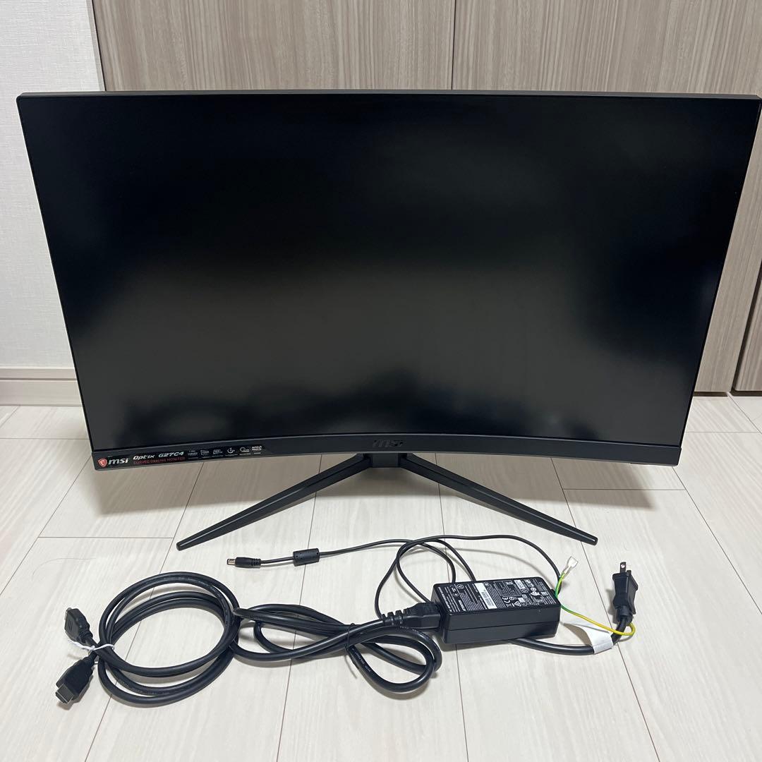 付属品完備MSI Optix G27C4 FHD湾曲型ゲーミングモニター
