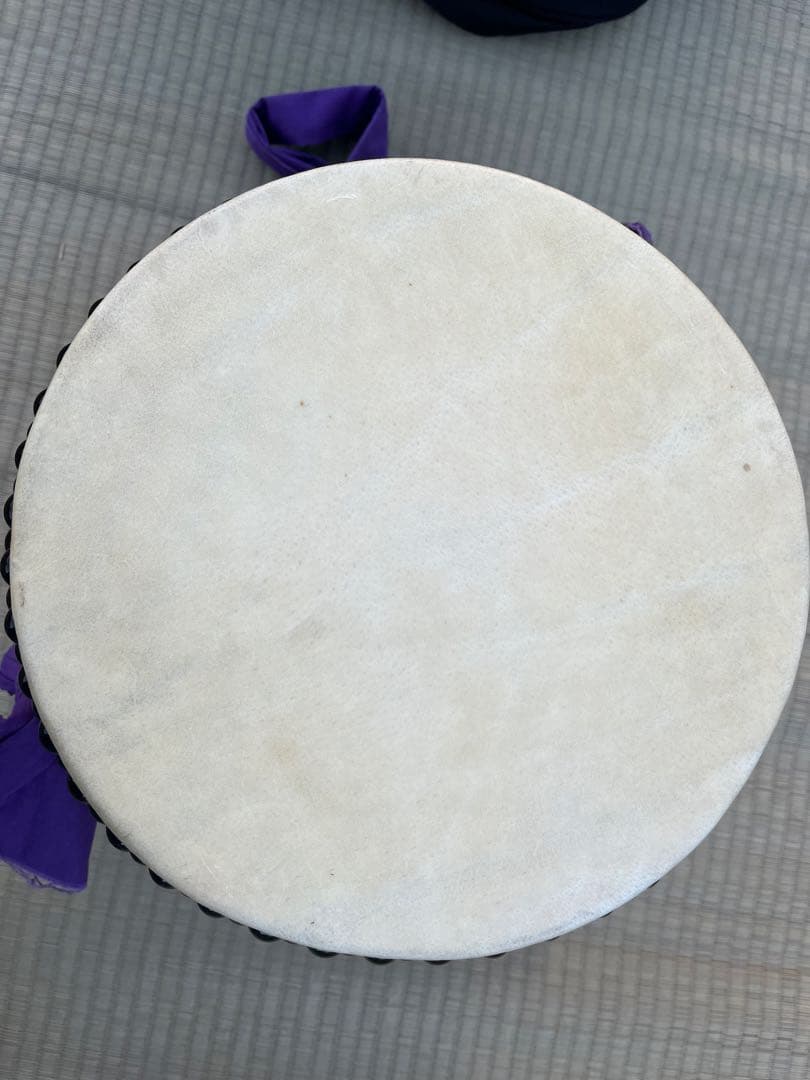 エイサー太鼓 大太鼓 本皮張り30cm ケース付き 中古美品