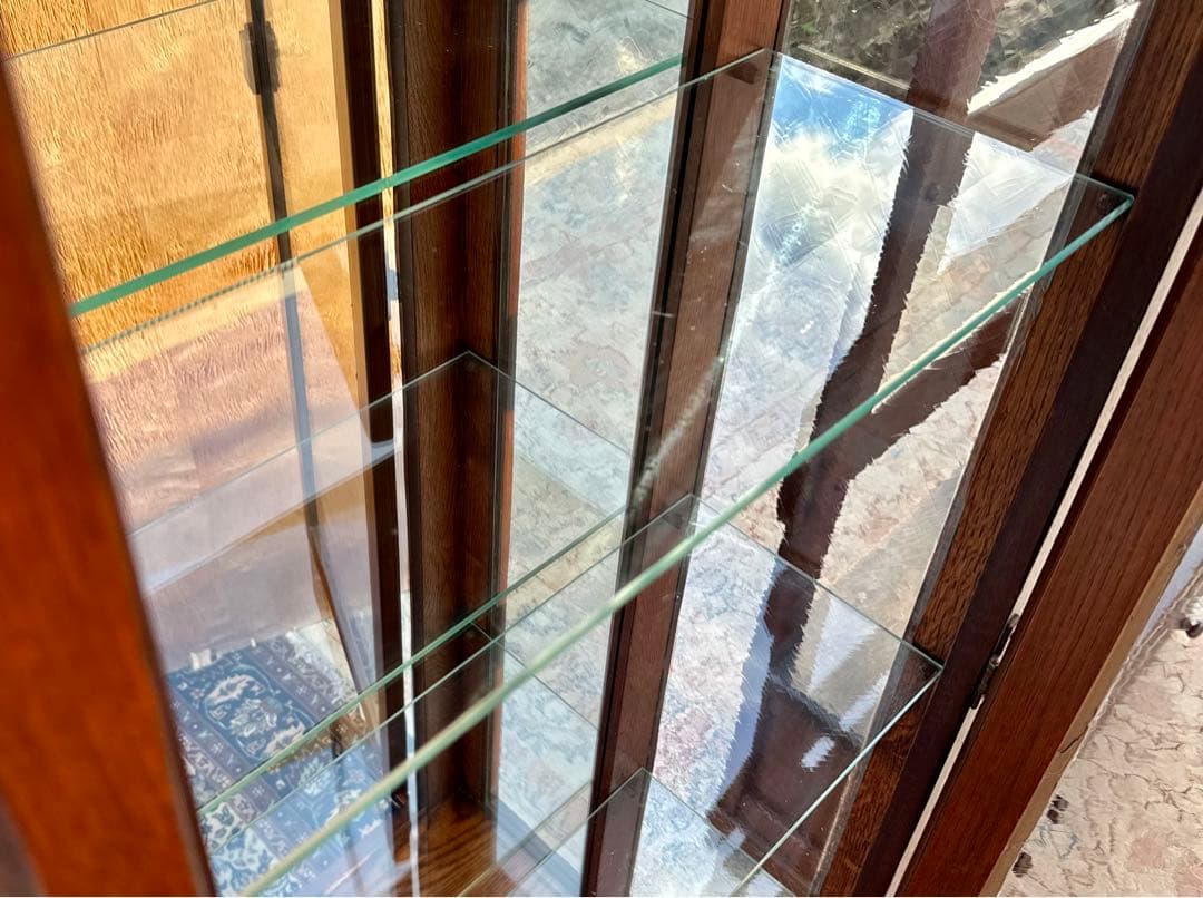 フランダースの家具屋さん オーク無垢 スリムキャビネット 飾り棚 幅73cm