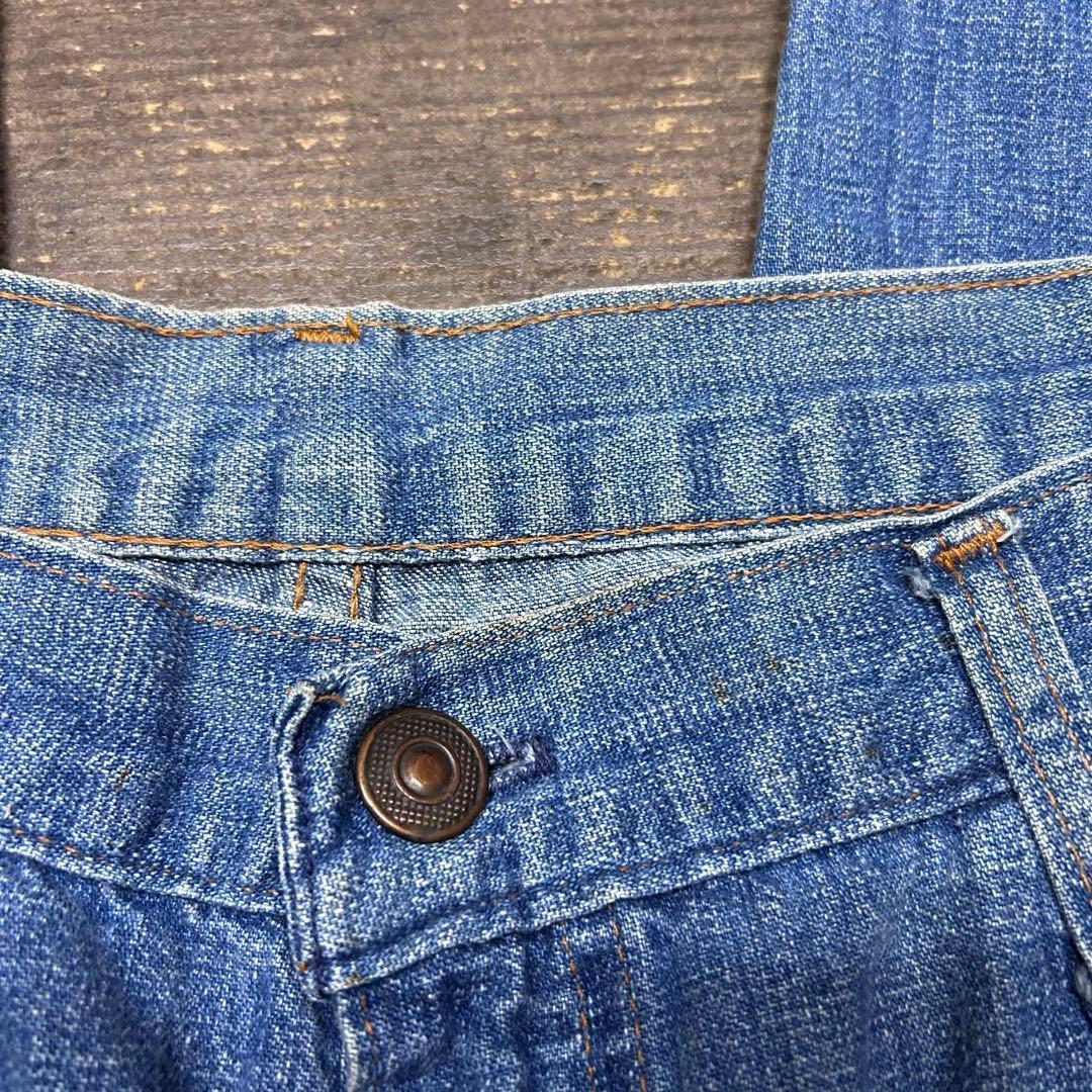 70s W35 ビンテージ デニム ワークパンツ ワイド ボロ タロン 雰囲気