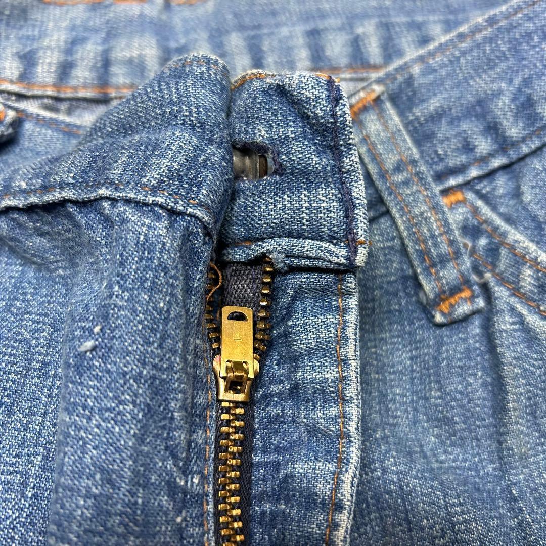 70s W35 ビンテージ デニム ワークパンツ ワイド ボロ タロン 雰囲気