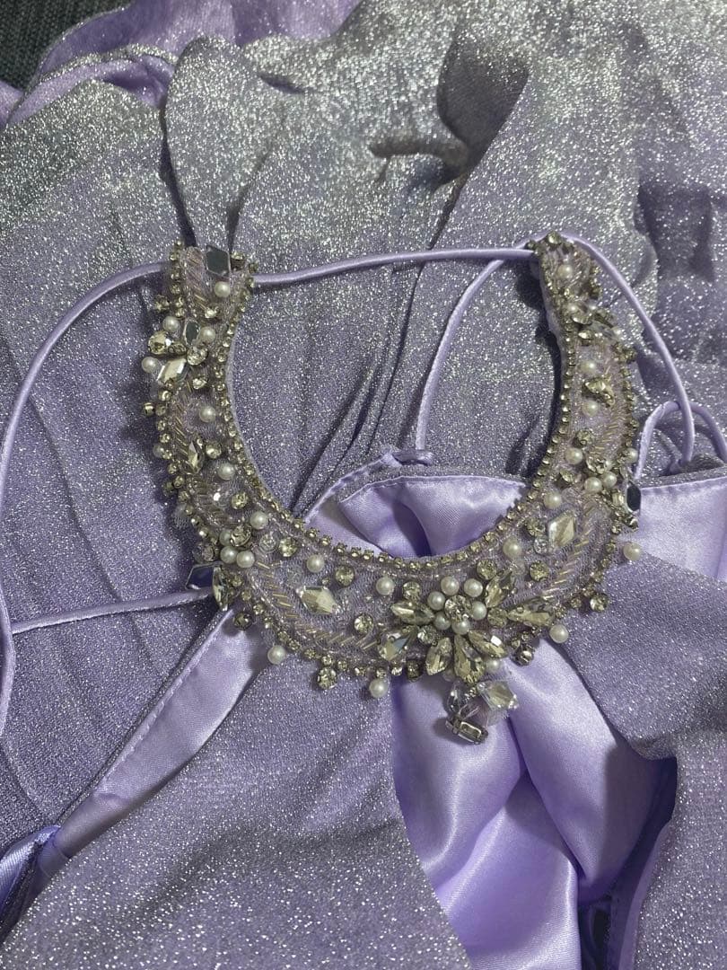 イルマIRMA ラメ ホルター ロングドレス Aライン