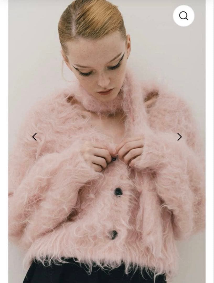 トップス the toe WESTMINSTER SHAGGY CARDIGAN pink