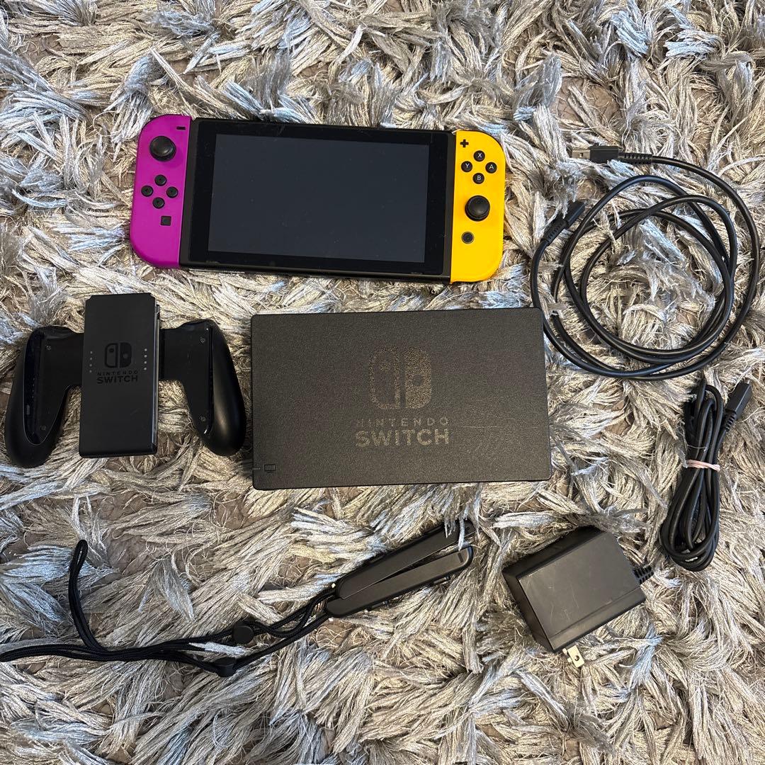 Nintendo Switch 本体 ネオンパープル/イエロー 完備品
