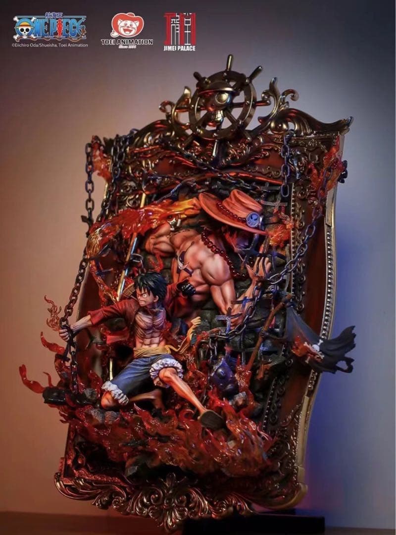 ワンピース エース vs ルフィ ガレージキット ガレキ スタチュー①