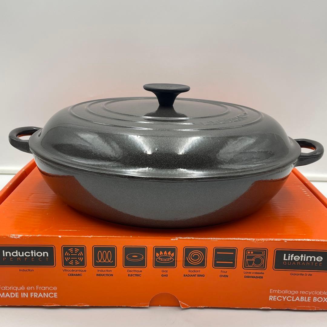 ル・クルーゼ　ビュッフェキャセロール　30cm ミッドナイトグレー　希少色