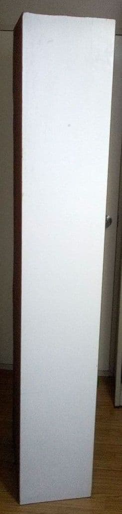 昭和レトロ 緑と白の木製キッチン収納キャビネット