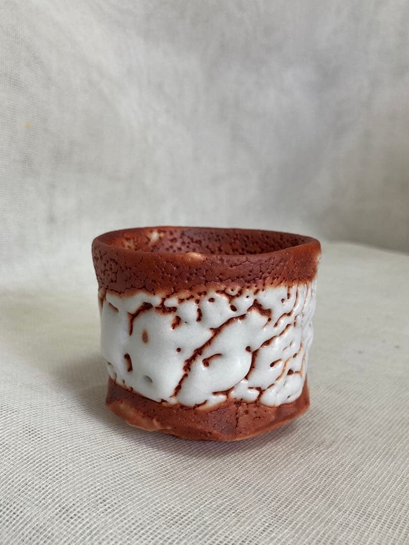 加藤豊久赤志野ぐい呑／A65