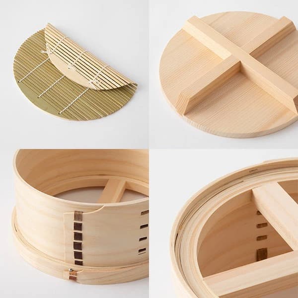 日本製和せいろ21cm、ステンレス槌目鍋、せいろ台のピッタリサイズセット（新品）