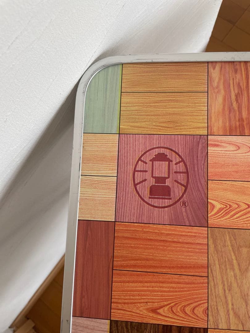 コールマン　カラフル木目調　モザイク　折りたたみテーブルセット