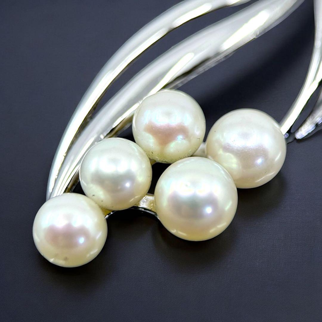 【極上】ミキモト　アコヤ　本真珠　パール　ペンダント　ネックレス　シルバー