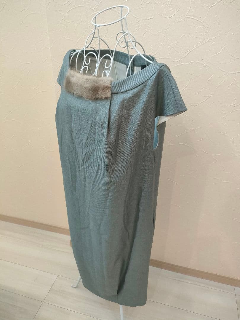 美しい‼️✨❤フェンディ FENDI ミンク付き ウールシルク ワンピース