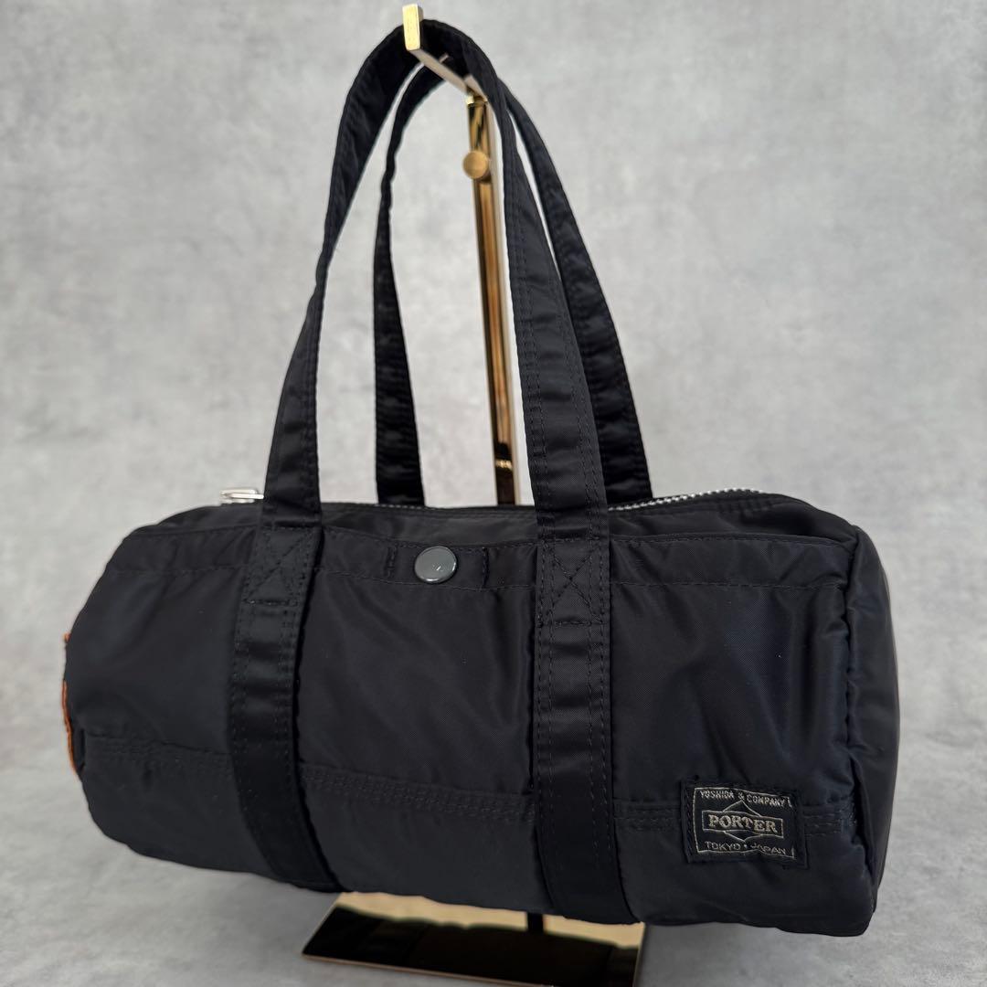 美品 廃盤 ポーター タンカー ミニボストン S ドラムバッグ ダッフル 黒