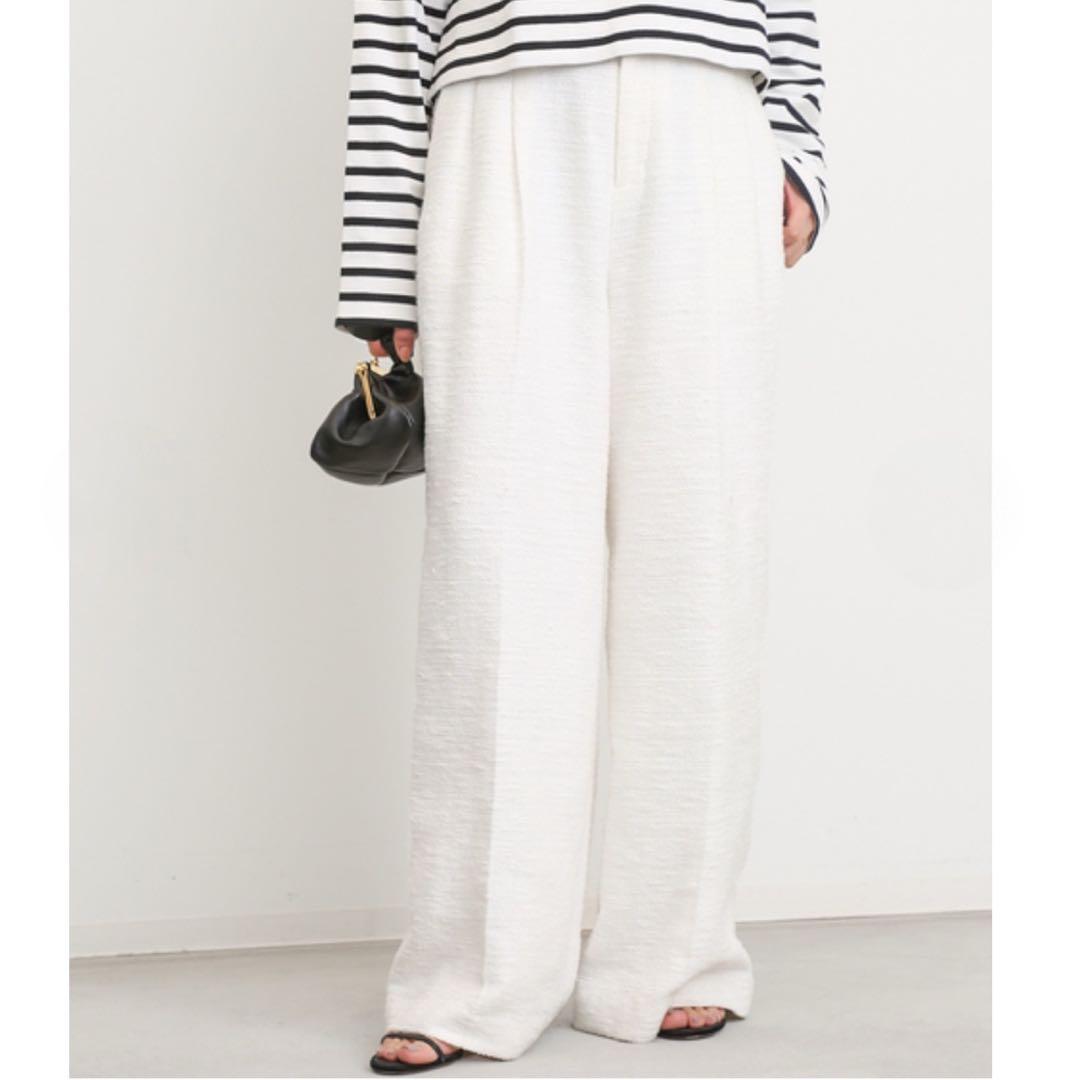 【お値下げ】新品 ドゥーズィエムクラス 23ss ツイード ワイドパンツ