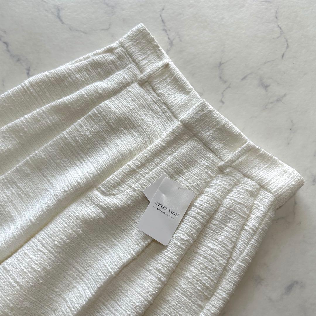 【お値下げ】新品 ドゥーズィエムクラス 23ss ツイード ワイドパンツ