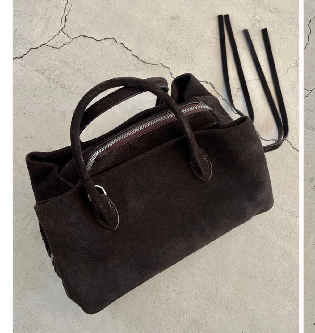 バッグ A.subjjject Suede Boston square bag S