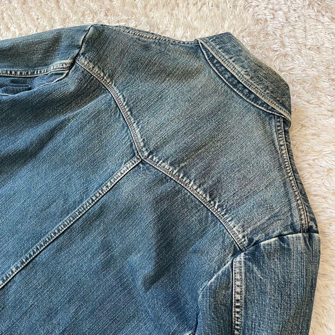 希少 45rpm カバーオール デニムジャケット 4 インディゴ ロゴ刺繍