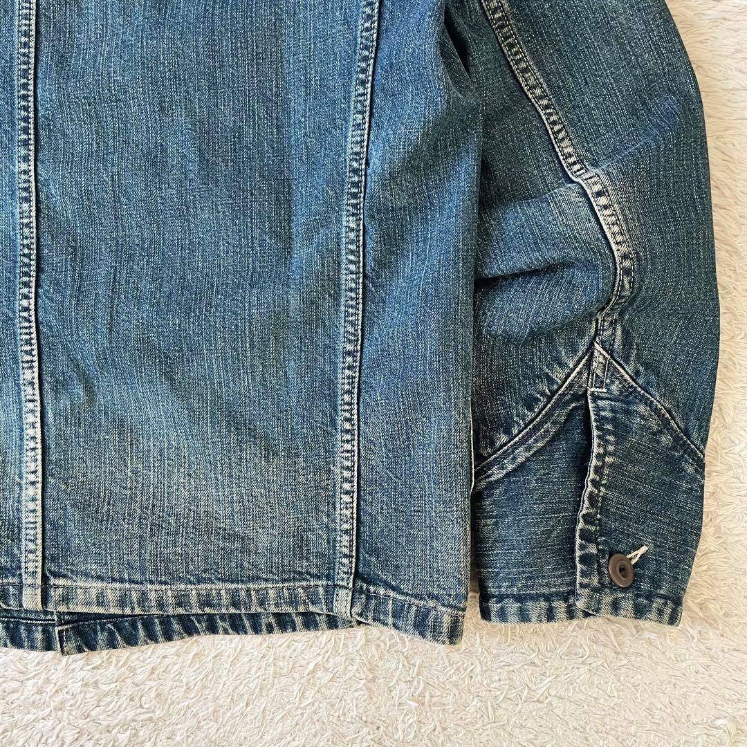 希少 45rpm カバーオール デニムジャケット 4 インディゴ ロゴ刺繍