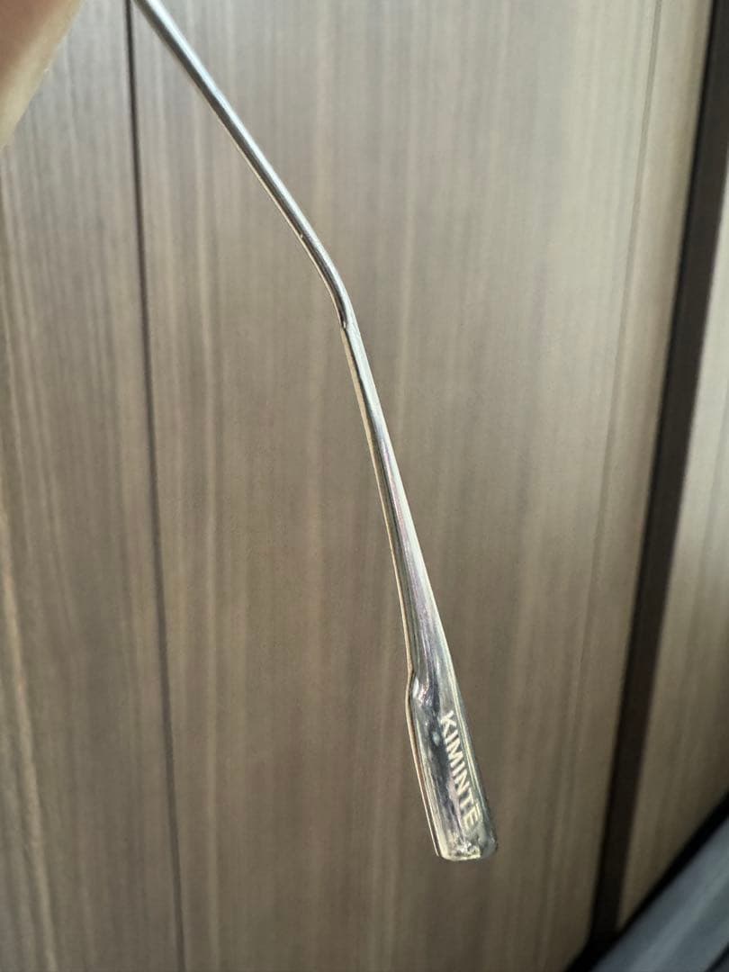 キムへキム KIMHEKIM シルバー メガネ パール付き ドロップ