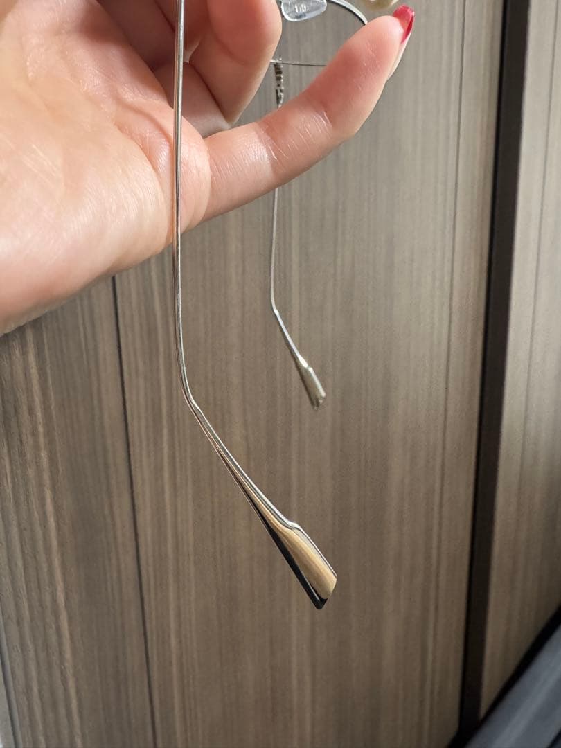 キムへキム KIMHEKIM シルバー メガネ パール付き ドロップ