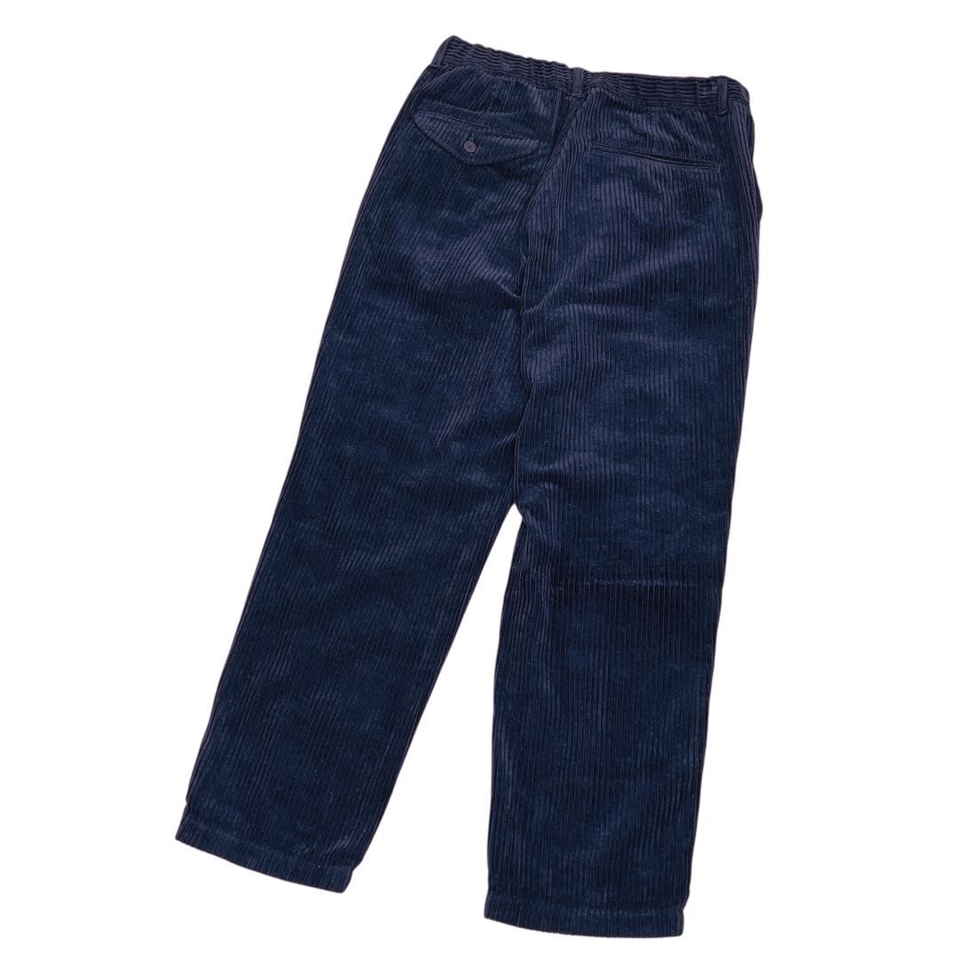 スティルバイハンド 太畝 コーデュロイ スラックス46 ブラックネイビー 濃紺