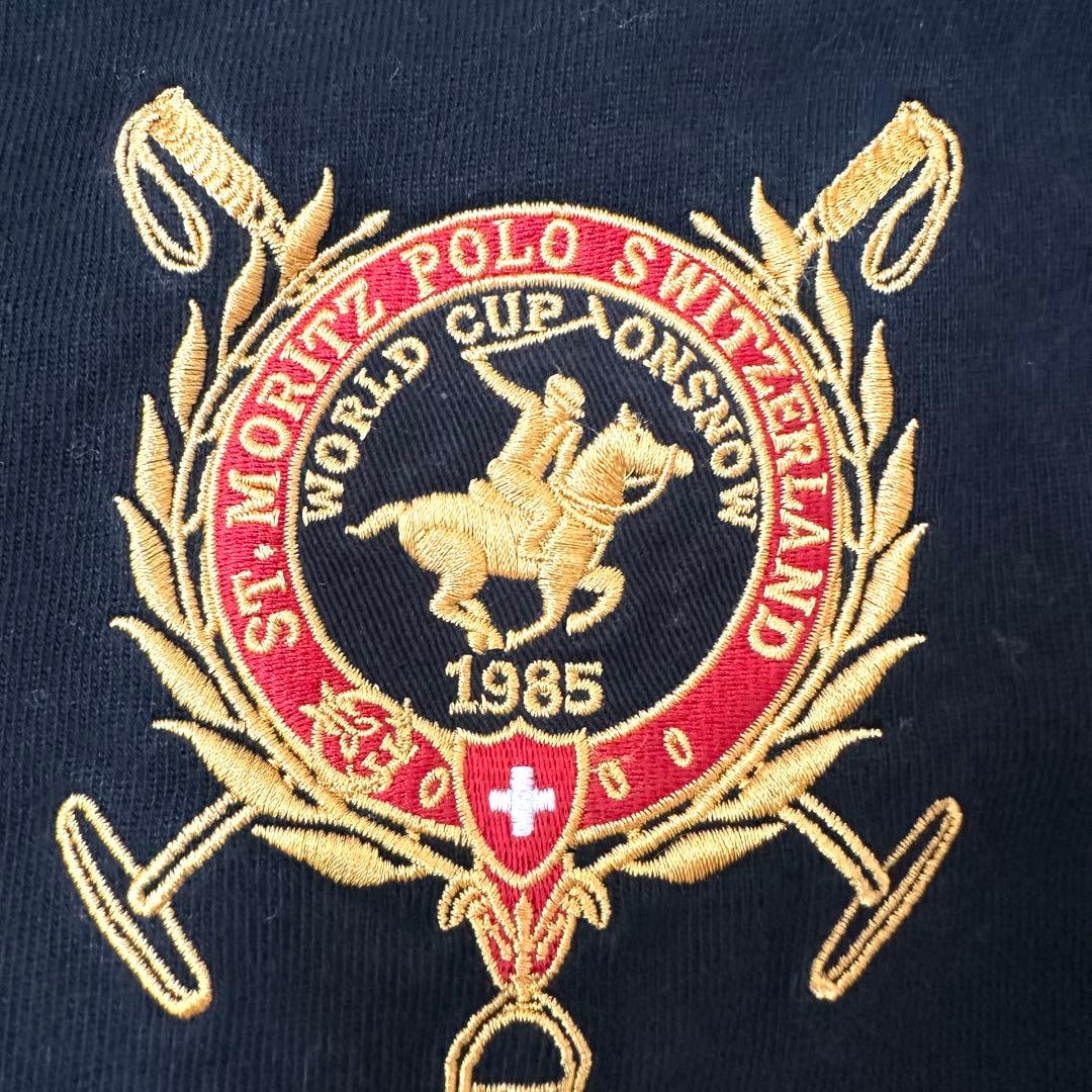 90's ラルフローレン×サンモリッツ ワールドカップ 長袖 ラガーシャツ