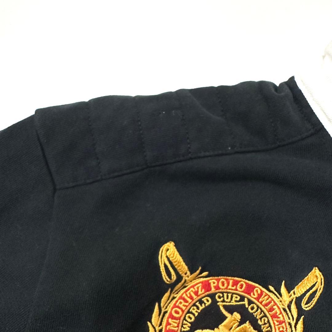 90's ラルフローレン×サンモリッツ ワールドカップ 長袖 ラガーシャツ