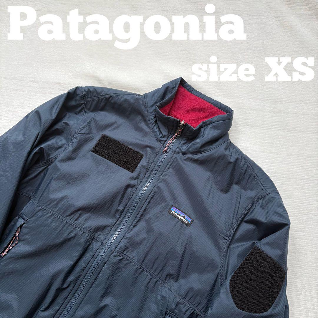 パタゴニア リバーシブルシェルドマイクロディニジャケット26215 紺/赤 XS