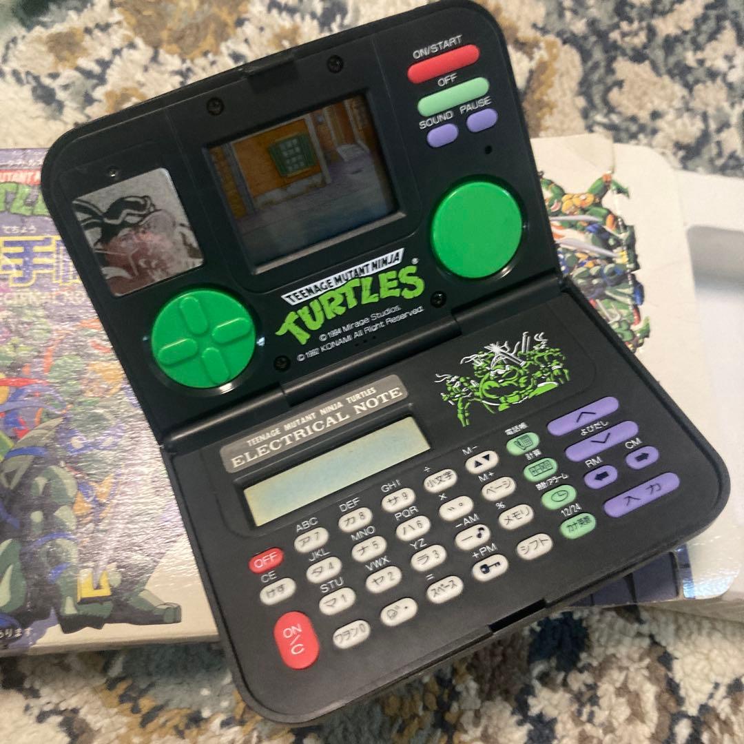 ミュータントタートルズ　電子手帳　LSI 動作品　箱、取説付き　平成レトロ