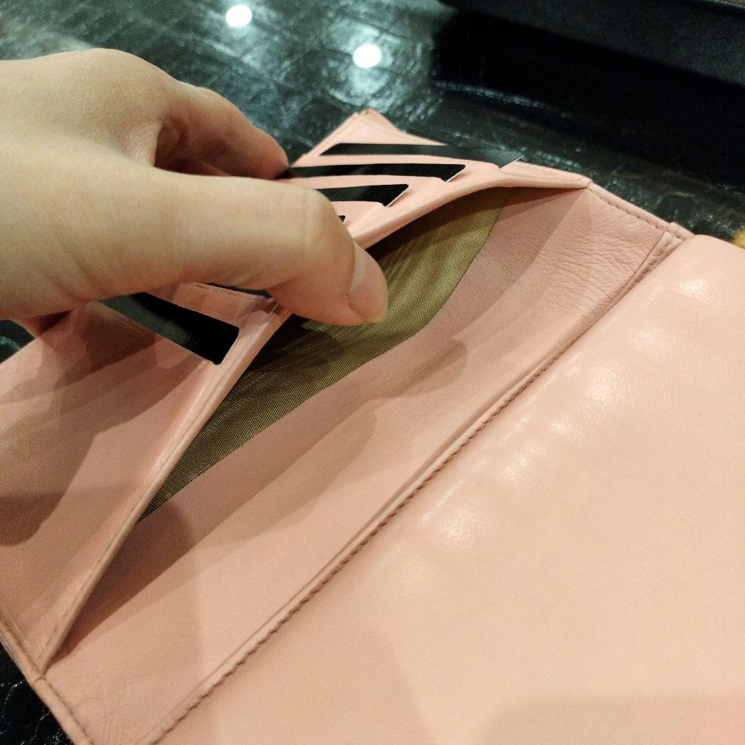 CHANEL キャビアスキン 長財布 がま口 ピンク