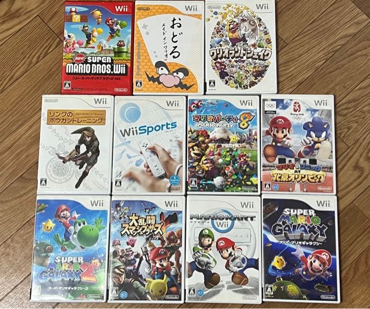 【動作確認済】任天堂Wii美品★ソフト14本＋本体＋リモコン3本セット