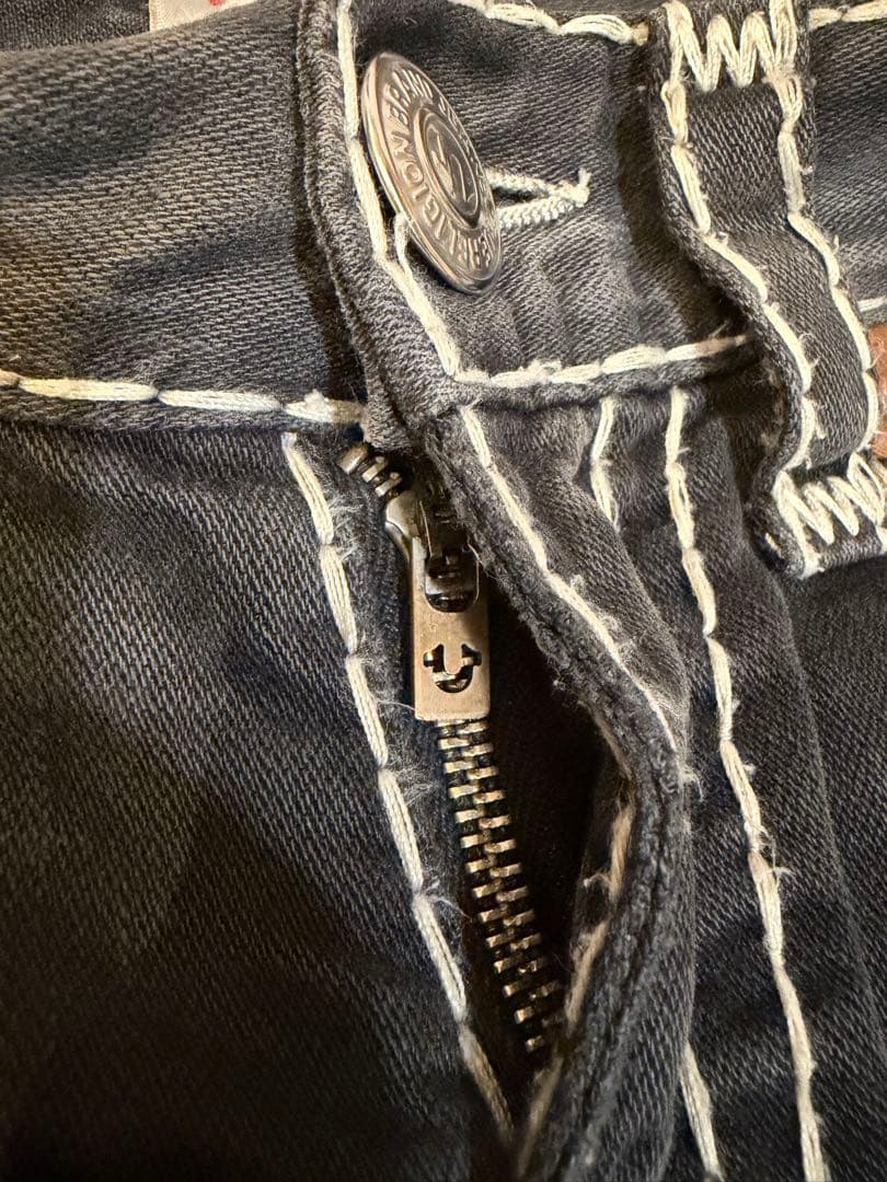 h*a様 ビンテージTrue Religionブラックデニムトュルーレリジョシュ
