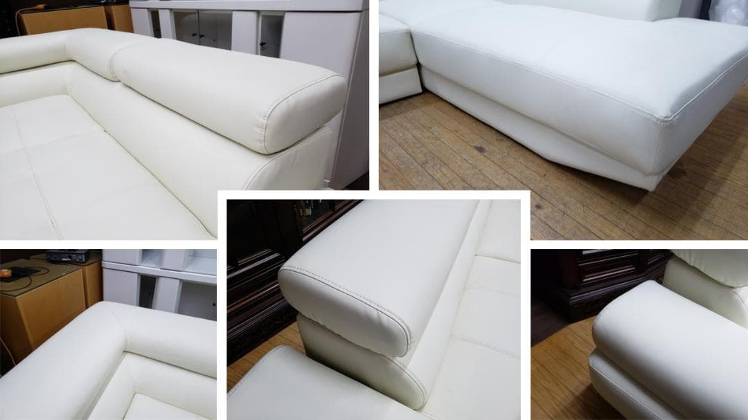 H6　美品　合皮　コーナーソファセット