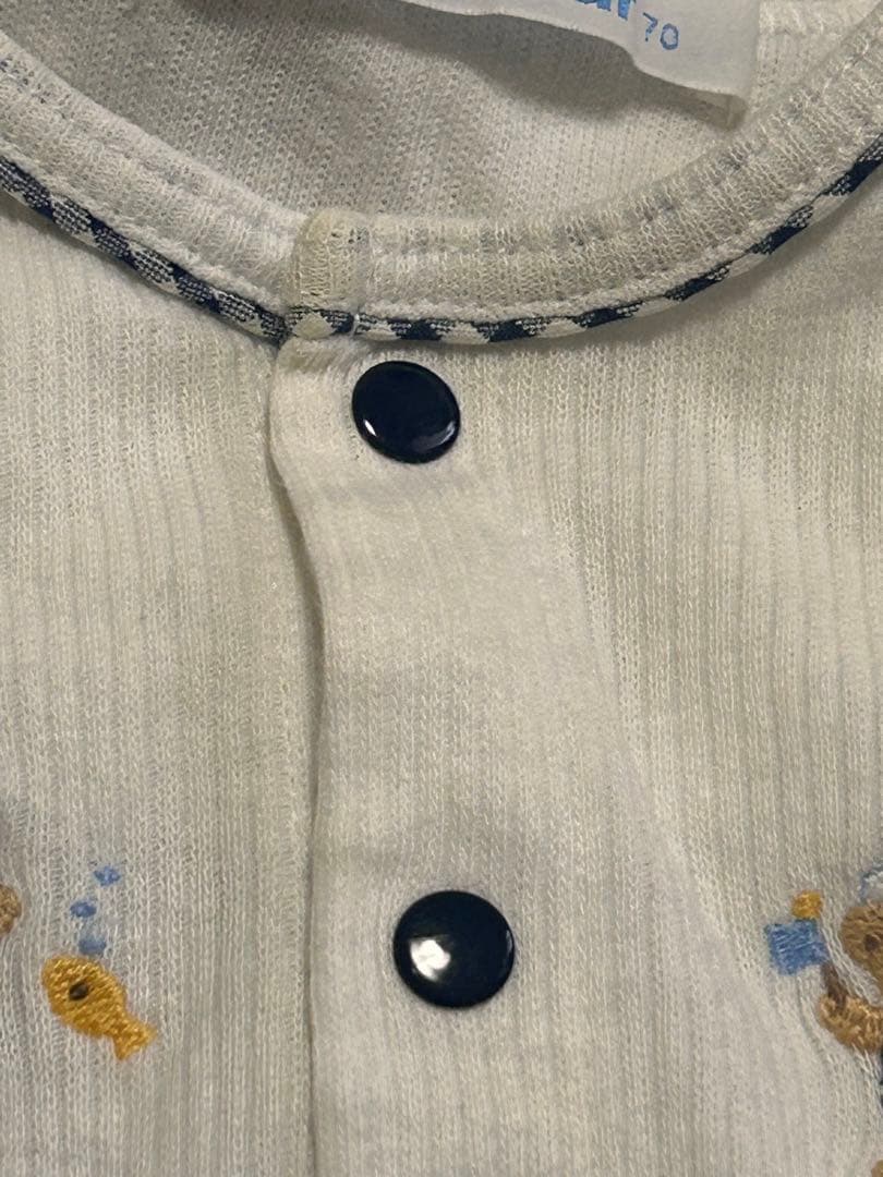 70cm familiar ファミリア　ロンパース　夏服　半袖