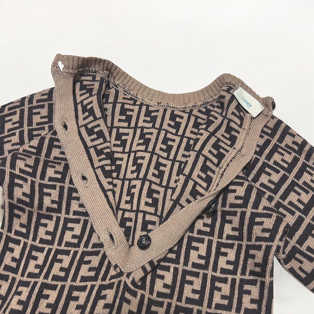 FENDI フェンディ ロンパース ズッカ 総柄 1M カシミヤ混
