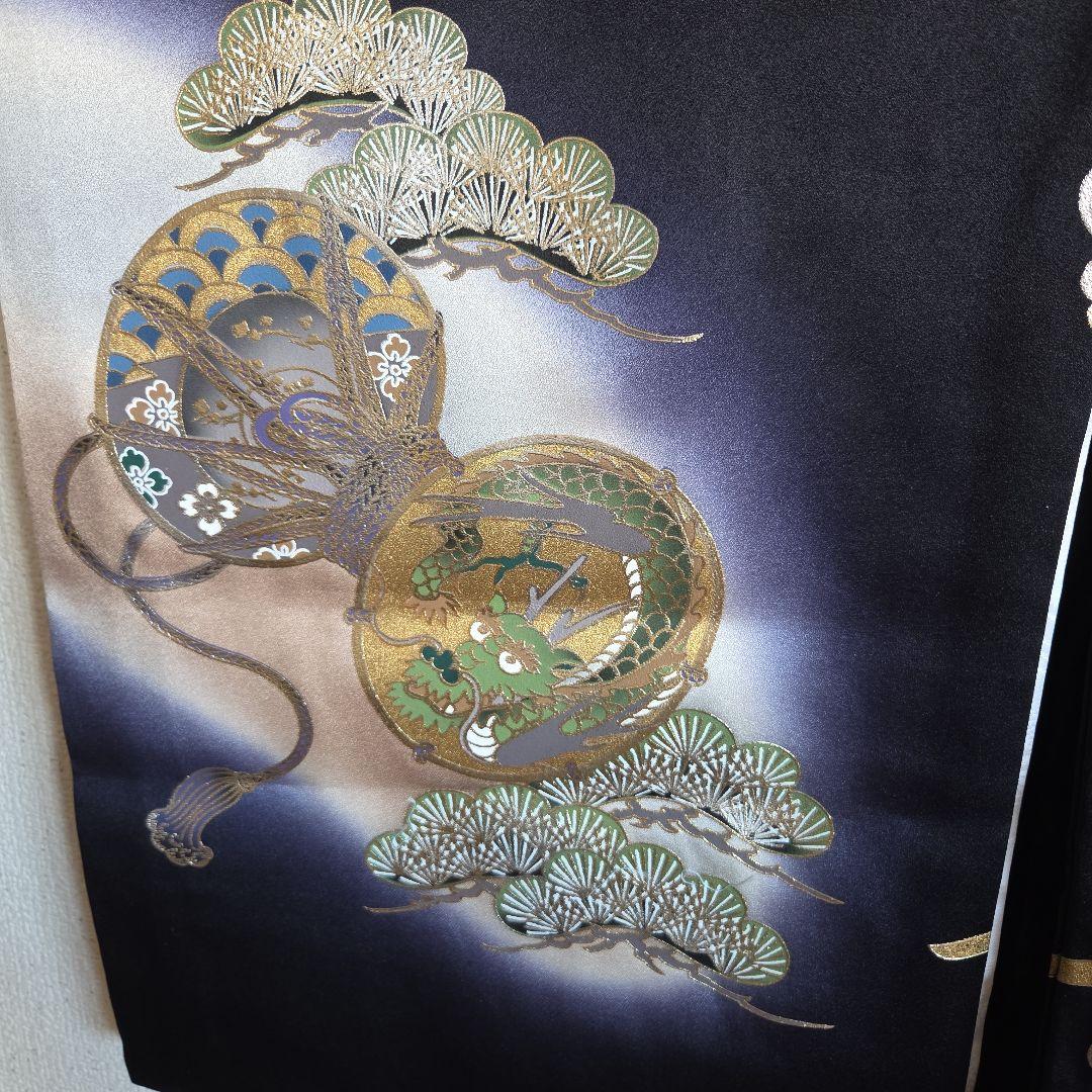 桐緋冬　　1-12　正絹　男の子お祝い着物　長襦袢付き　産着　七五三　逸品