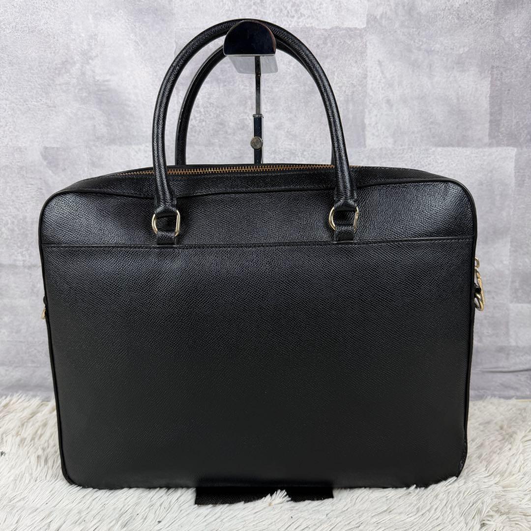 美品 コーチ レザー 2way ビジネスバッグ サフィアーノ レザーブラック