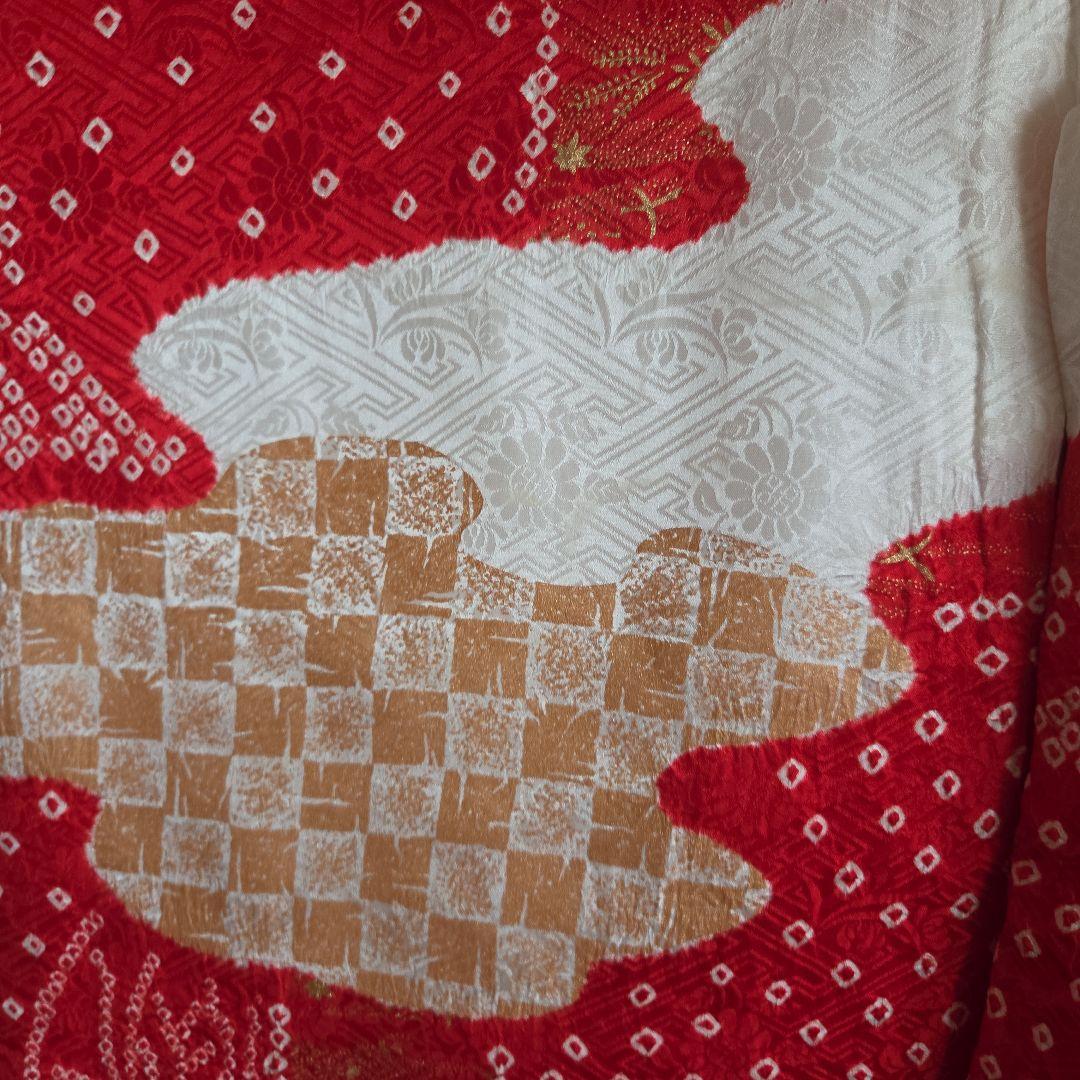 No60　正絹　女の子　お宮参り長襦袢付き　　産着　絞り