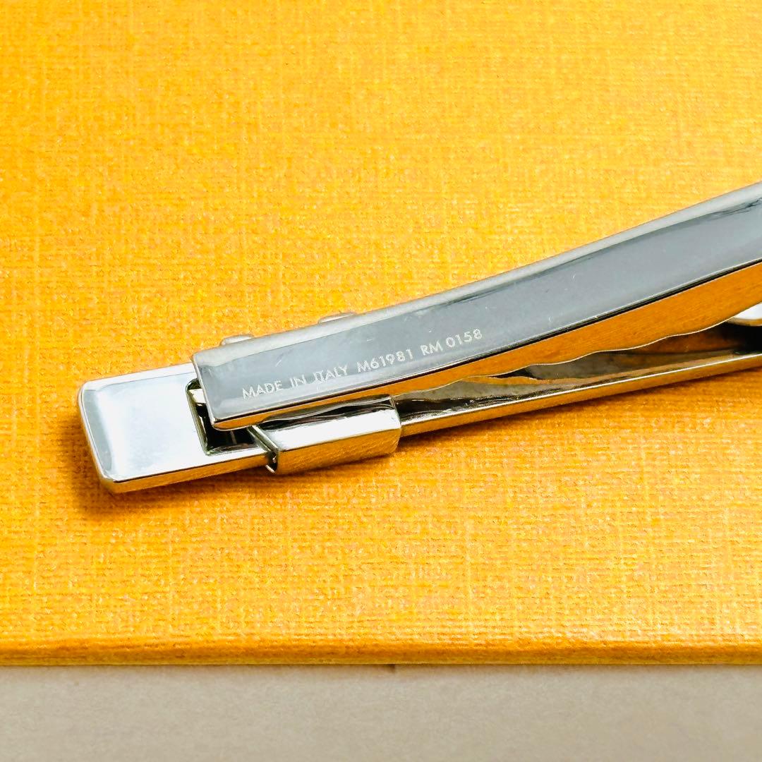 LOUIS　VUITTON　LVロゴ　ネクタイピン　シルバー　M61981